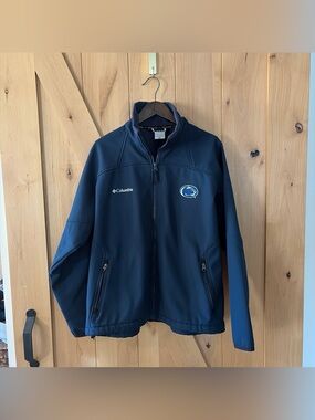 Penn State University Columbia Ascender Softshell Full Zip Jacket Size Large PSU